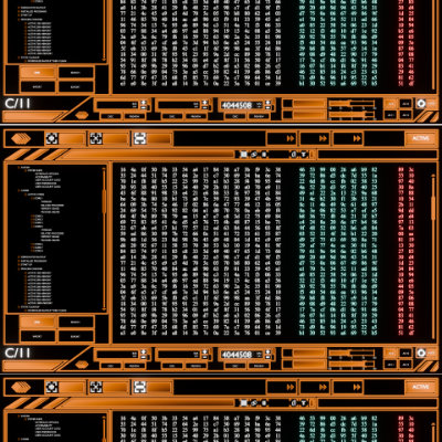 A digital computer screen.